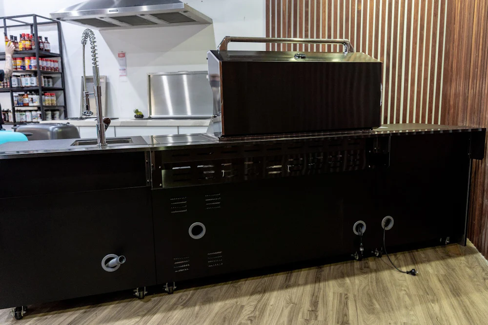 Aspire 6 Burner BBQ Outdoor Modular Kitchen with Double Fridge & Floor Cabinet - Image 10