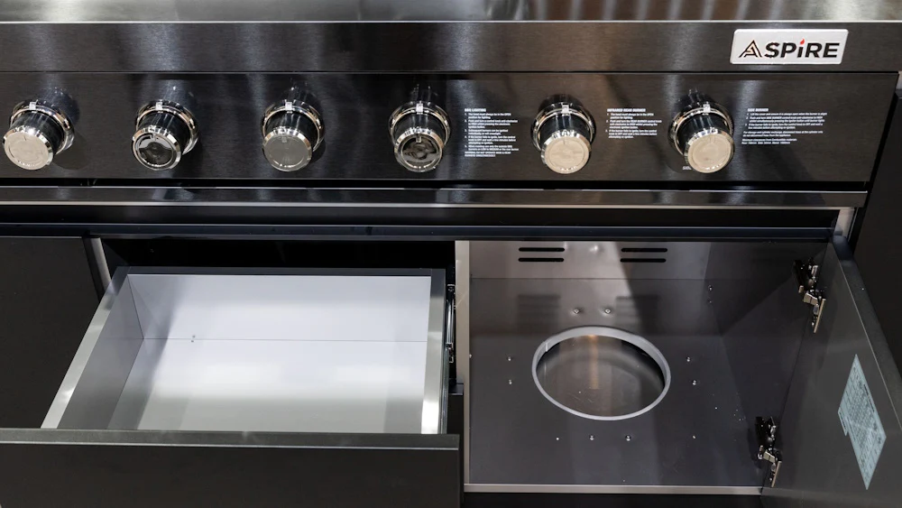 Aspire 6 Burner BBQ Outdoor Modular Kitchen with Double Fridge & Sink - Image 5
