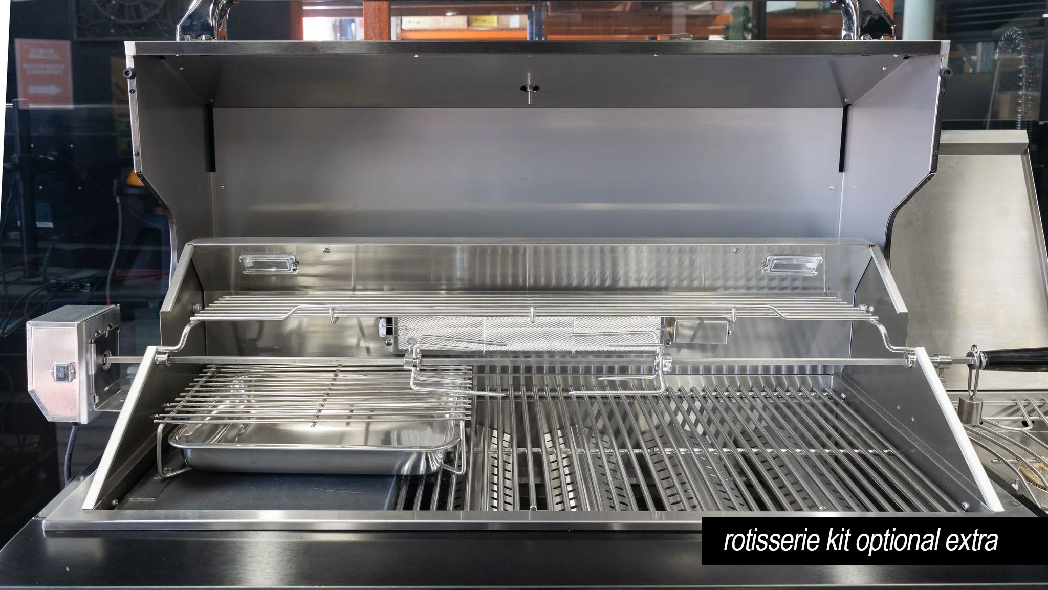 Aspire Stainless Steel 6 Burner BBQ on cabinet - Image 9