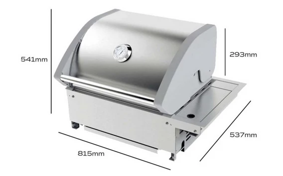 Crossray Mini Outdoor Kitchen with 2 Burner Gas BBQ with 208L Double Fridge - Image 3