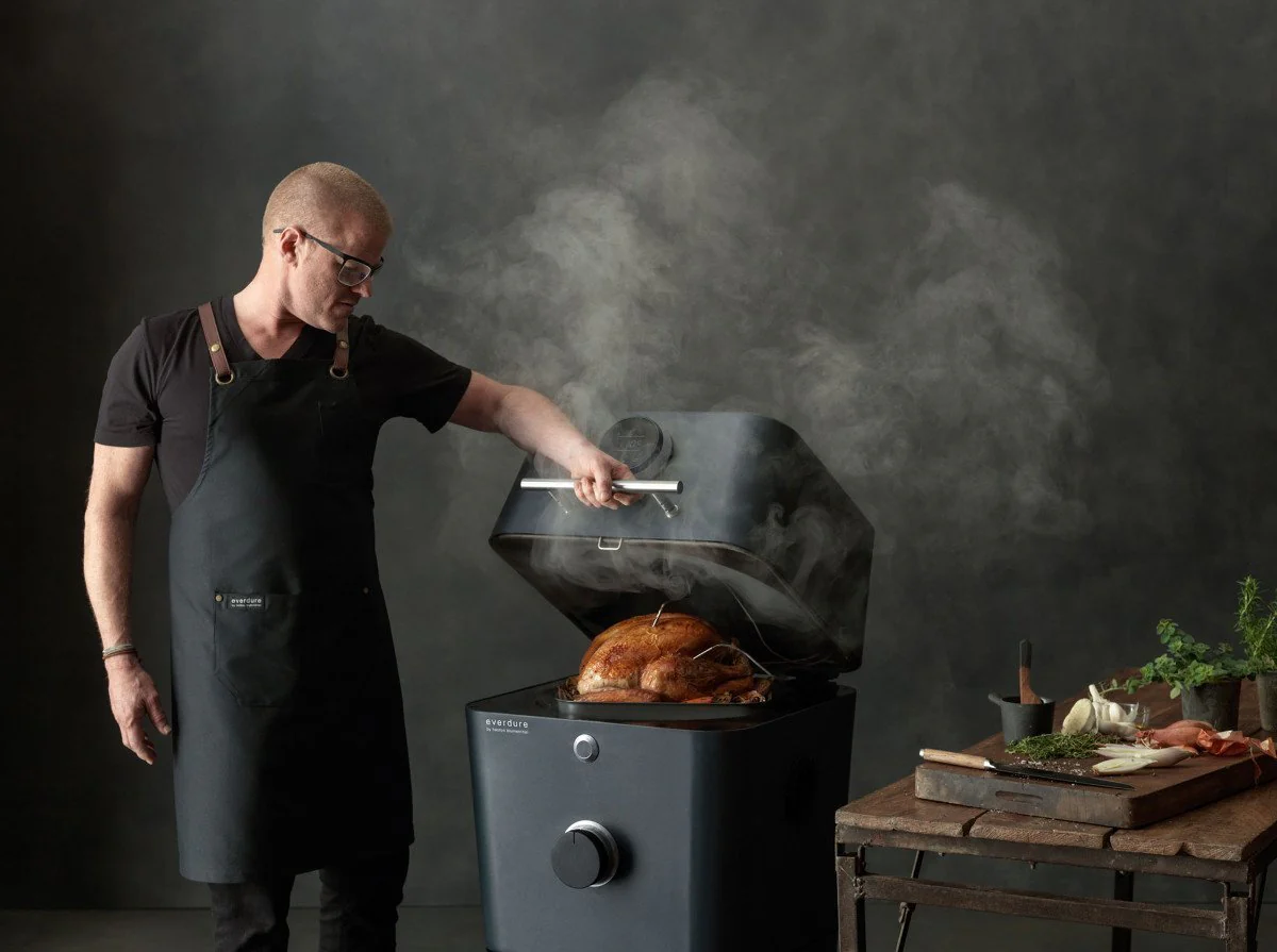 Everdure by Heston Blumenthal 4K Electric Ignition Charcoal BBQ Oven (Graphite) - Image 5