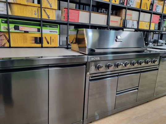 Gasmate Nova MK2 Graphite Outdoor Kitchen with Storage, Double Door Fridge + Top, BBQ, Sink and Drawers - Image 31