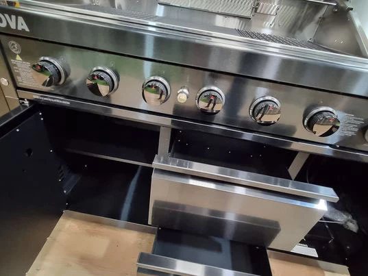 Gasmate Nova MK2 Graphite Outdoor Kitchen with Storage, Double Door Fridge + Top, BBQ, Sink and Drawers - Image 32