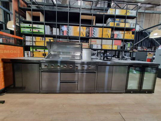 Gasmate Nova MK2 Graphite Outdoor Kitchen with Storage, Double Door Fridge + Top, BBQ, Sink and Drawers - Image 33