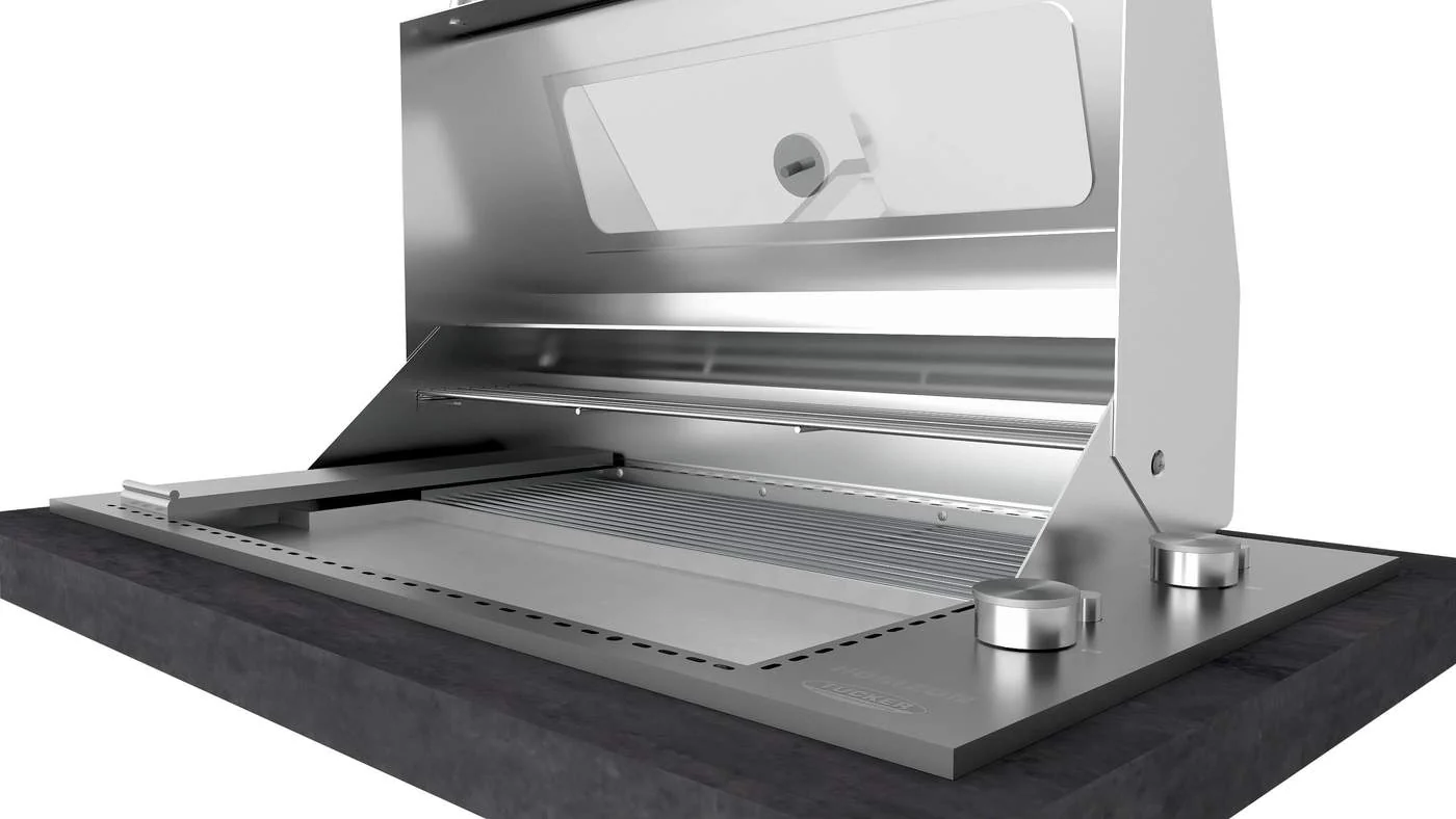 Tucker Horizon Marine Grade 316 BBQ Built In with Slimline Hood and Rhino Envy 316 Marine Grade Bar Fridge ENV1R-SS - Image 5