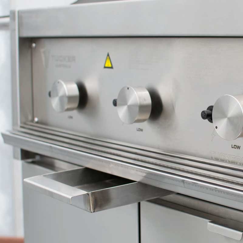 Tucker R Class V8 4 Burner Built In Hybrid BBQ with Hood - Image 5